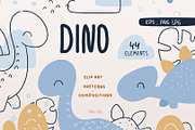 Cute dinosaurs, an Animal Illustration by tata_ota (Thumbnail 1 of 12)