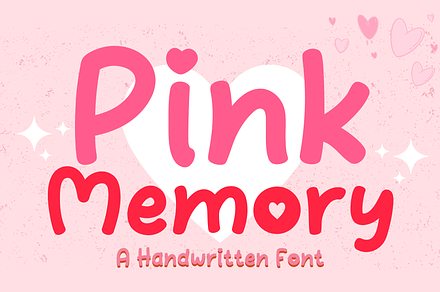 Pink Memory is a Handwritten font, a Handwritten Font by Brown Cupple