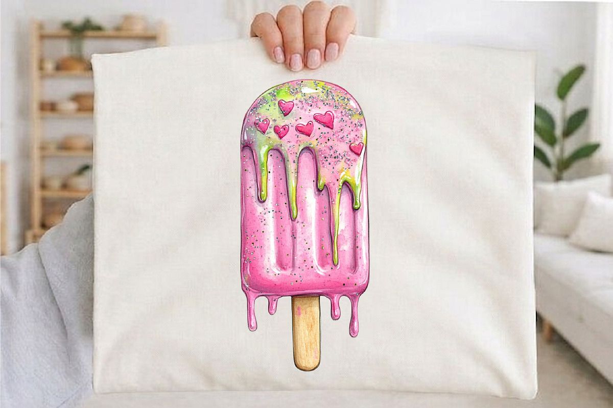 Pink Girly Summer Ice Cream Clipart, an Illustration by designcity5 (Photo 5 of 5)