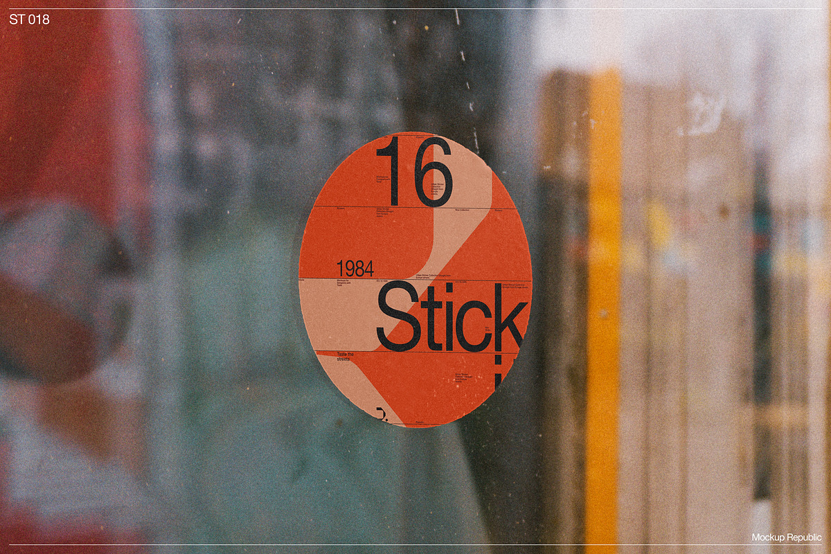 Sticker Mockup 018, a Merchandise Mockup by Burmess (Photo 2 of 3)