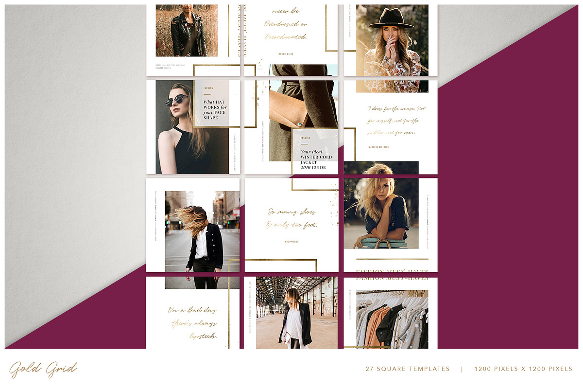 THE GRID | Instagram Posts Layout, a Social Media Template by Marigold Studios (Photo 4 of 14)