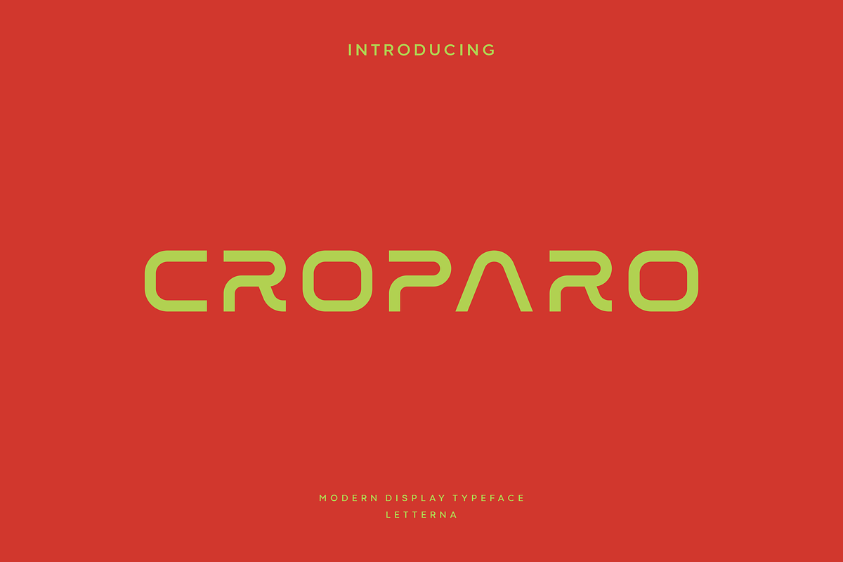 Croparo - Modern Futuristic Typeface, a Sans Serif Font by Letterna (Photo 1 of 4)