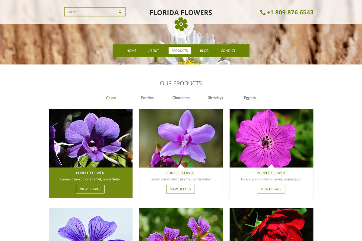 Florida Flowers PSD Website Template, a Websites & App Template by WebbyTemplates (Photo 4 of 7)