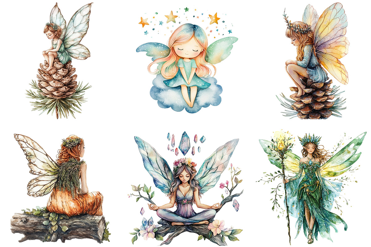 Boho Woodland Fairy Sublimation, an Illustration by DreamArtGraphic (Photo 3 of 4)