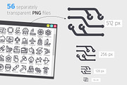 Technology Line Icons Set, an Outline Icon by Voysla's Shop (Thumbnail 3 of 4)