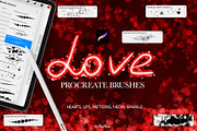 Love Procreate Brushes Set, a Brush Add-On by owlasya (Thumbnail 1 of 4)
