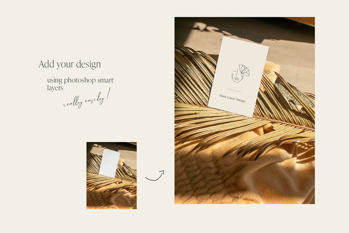 Mockup Business Card - Orange 1, a Print Template by Delicate Mockup (Photo 2 of 2)
