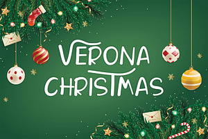 Verona Christmas Handwritten Font, a Handwritten Font by Artiveko