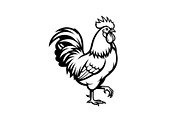 Rooster Chicken Silhouette Bundle, an Illustration by Designs_River (Thumbnail 34 of 51)