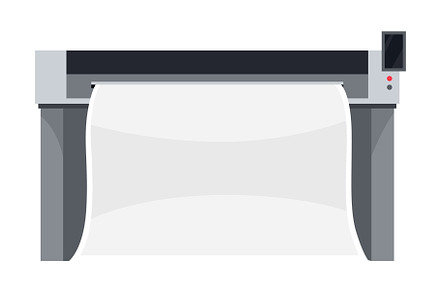 Plotter used in computer aided, a Technology Illustration by Things for designers