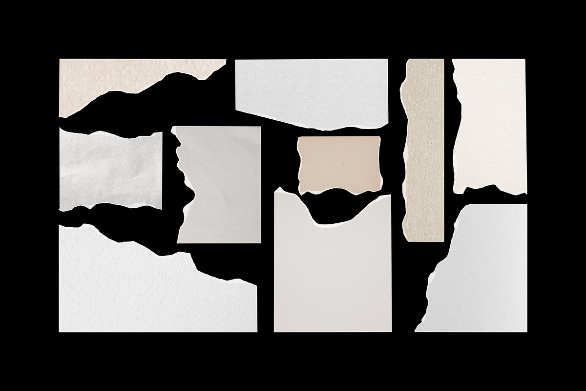 Assorted Ripped Paper Elements, an Object Graphic by Design Squad