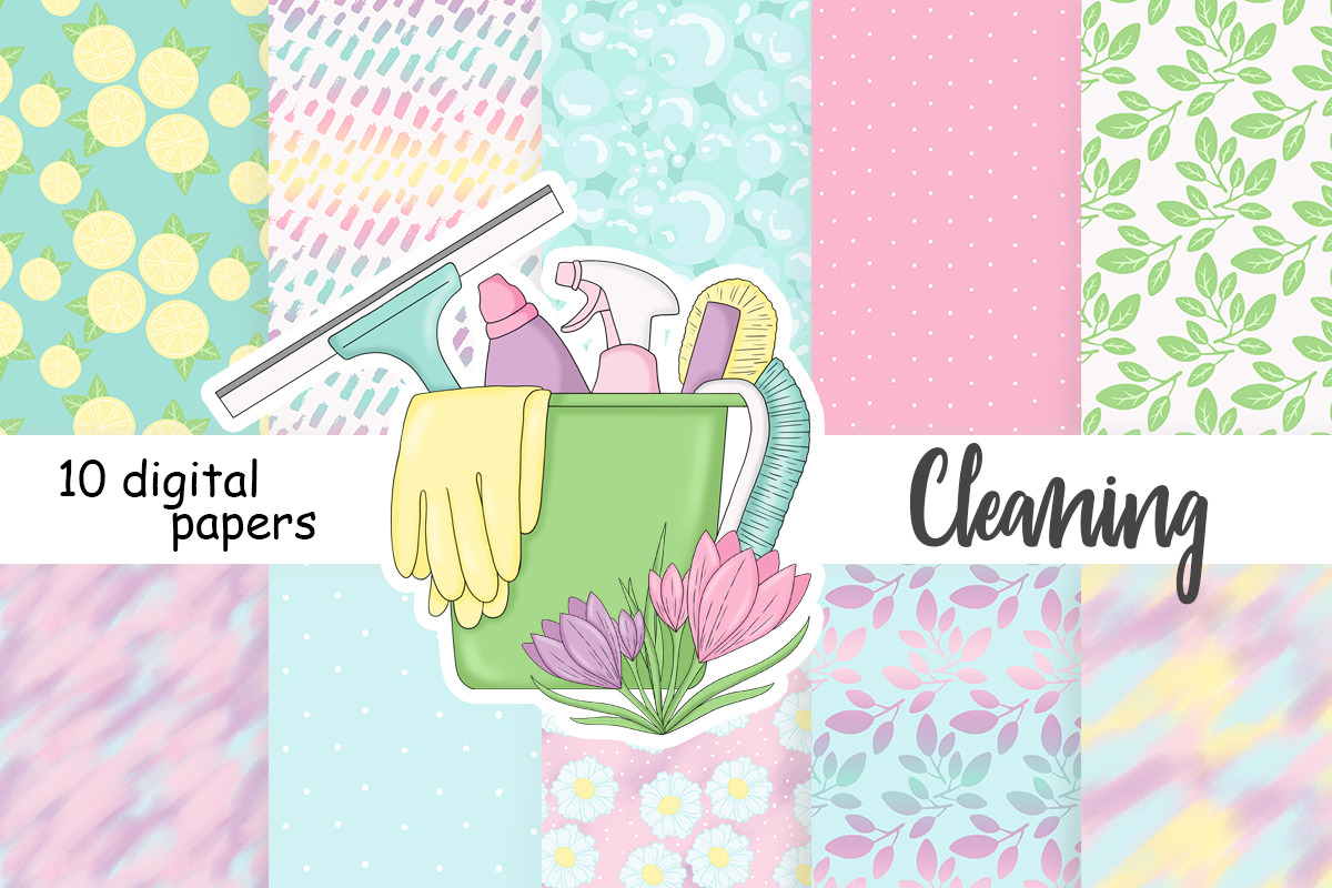 Cleaning Pattern, a Pattern Graphic by GlamArtZhanna (Photo 2 of 3)