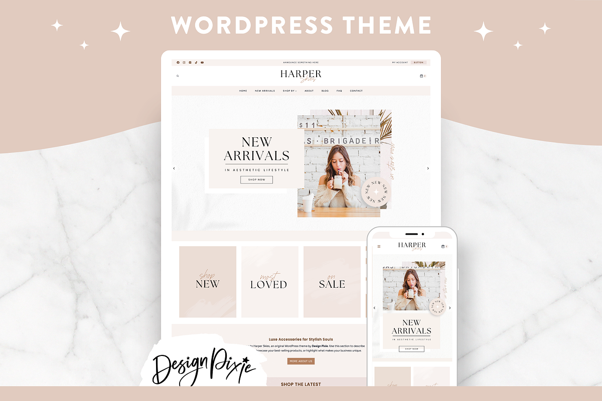 Minimal Wordpress Woocommerce Theme, a WordPress Template by Design Pixie (Photo 8 of 8)