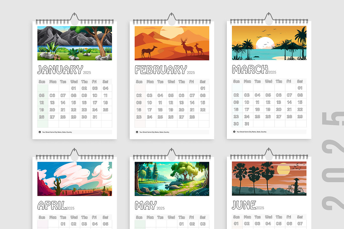 New Calendar Design 2025, a Stationery Template by ContestDesign (Photo 2 of 4)