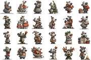 Christmas Bear Clipart, an Illustration by Sublimation Artist (Thumbnail 2 of 6)