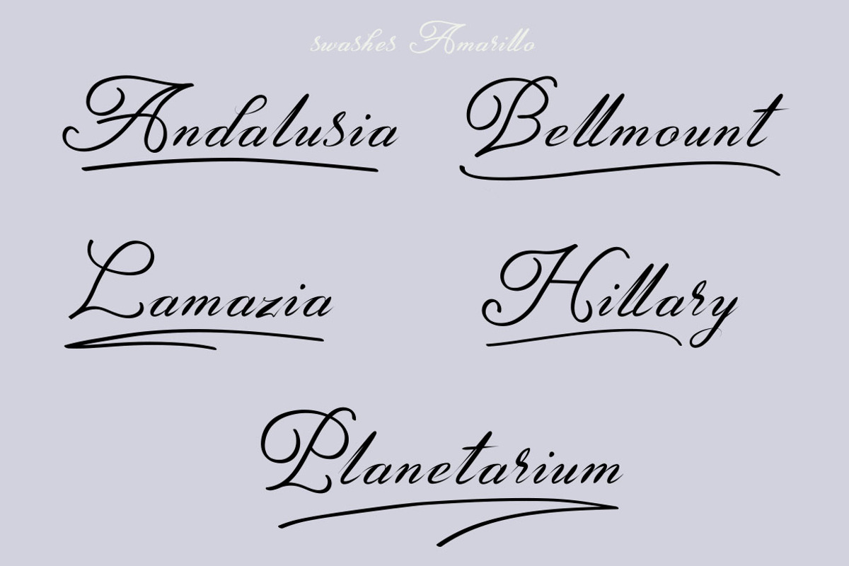Amarillo | Calligraphy preview 5