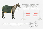 Horse sport watercolor clipart, a Sport Illustration by FerroDakora (Thumbnail 4 of 7)