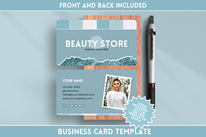 Business Card Template - 2 sides, a Business Card Template by SunshineStudioBoutique