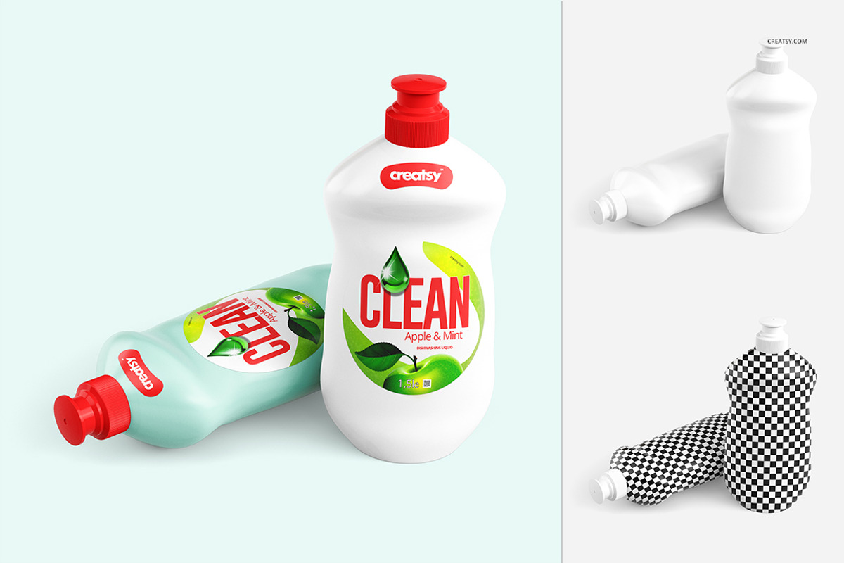 Dishwashing Liquid Mockup Set, a Packaging Mockup by creatsy2 (Photo 2 of 8)
