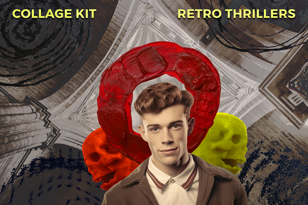 Retro Thrillers collage kit, an Object Graphic by Fox's Monday (Photo 6 of 25)