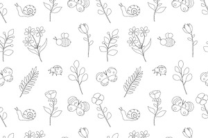 Spring Graphics Pattern. Spring SVG