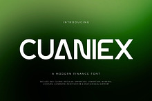Cuaniex - Modern Finance Font