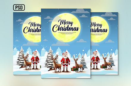 Merry christmas winter flyer
