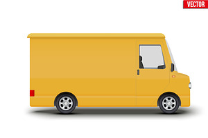Retro yellow postal van minibus, an Object Graphic by Vitamin