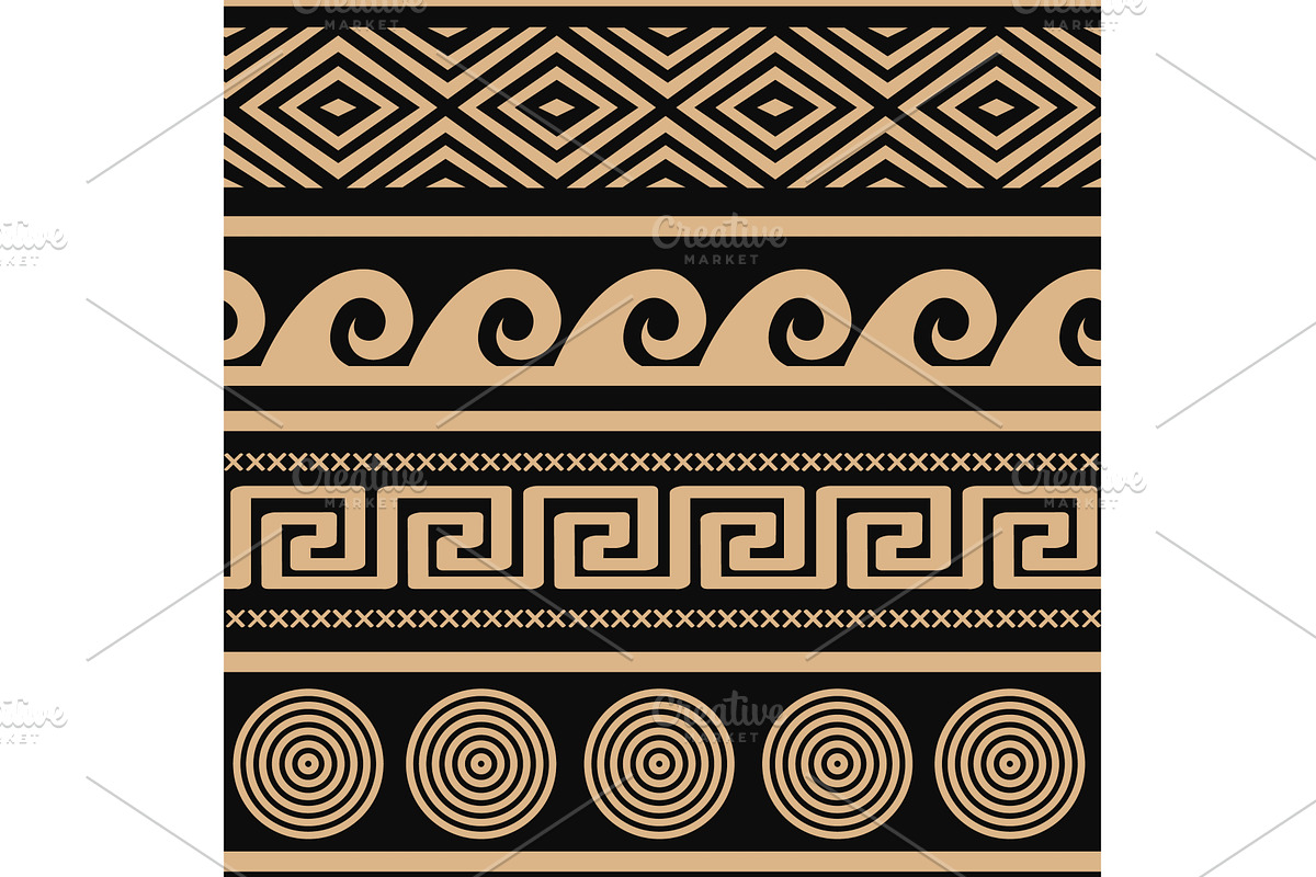 Greek Key and Decorative Border, an Object Illustration by Toltemara