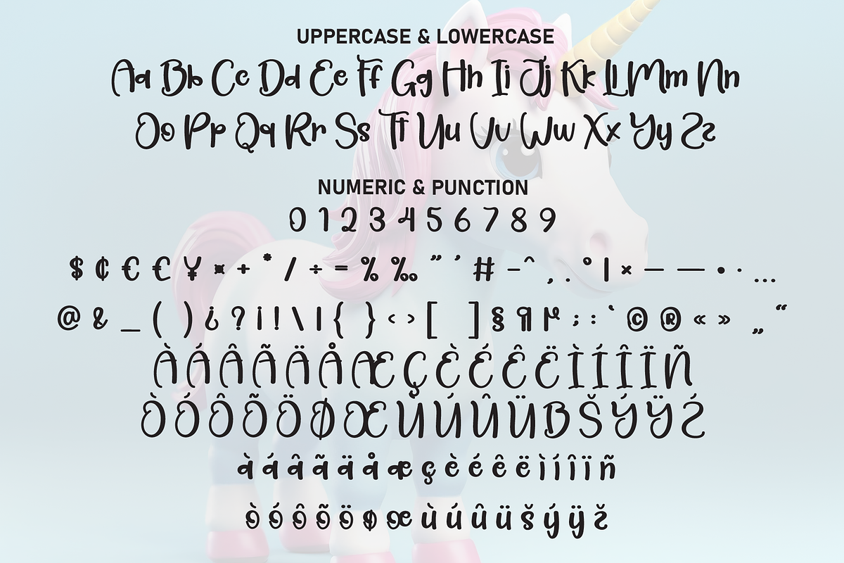 Magic Unicorn | Script Font, a Script Font by Scratchones (Photo 7 of 8)