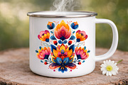 Watercolor Colorful Folk Floral, an Illustration by Digital Artistic99 (Thumbnail 8 of 9)