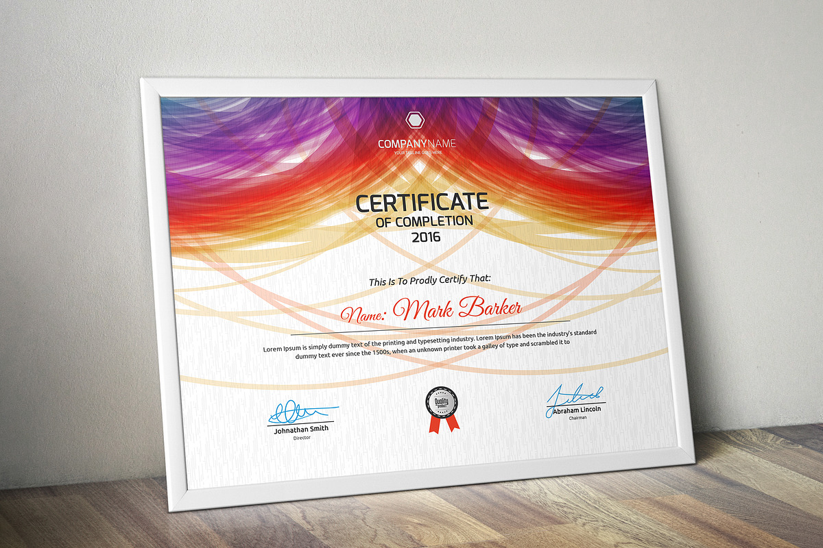 Certificate Word | PSD | AI, a Stationery Template by Curve Design (Photo 2 of 3)