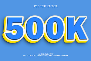 500K Text Style Effect