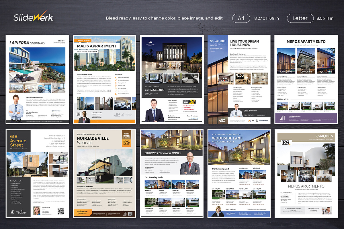 94%OFF // REAL ESTATE //Flyer Bundle, a Flyer Template by Slidewerk (Photo 5 of 5)