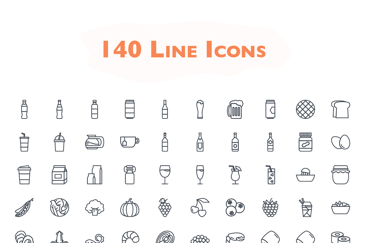 560 Food Icons, a Solid Icon by Maxim Cherednichenko (Photo 6 of 7)
