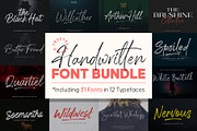 Sale - Handwritten Font Bundle, a Script Font by trustha (Thumbnail 1 of 84)