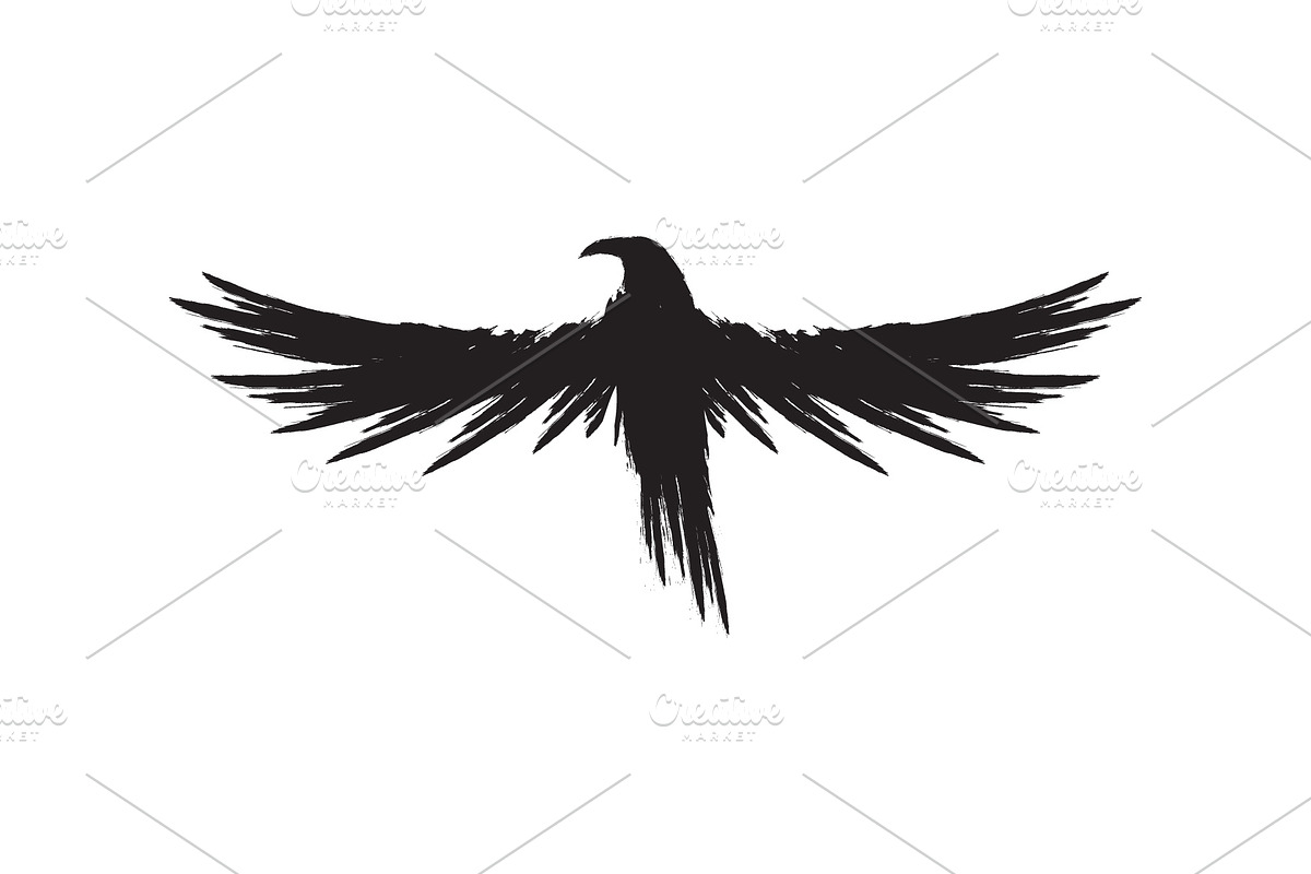 Black raven crow body and wings., an Object Graphic by DeShoff Art (Photo 5 of 8)