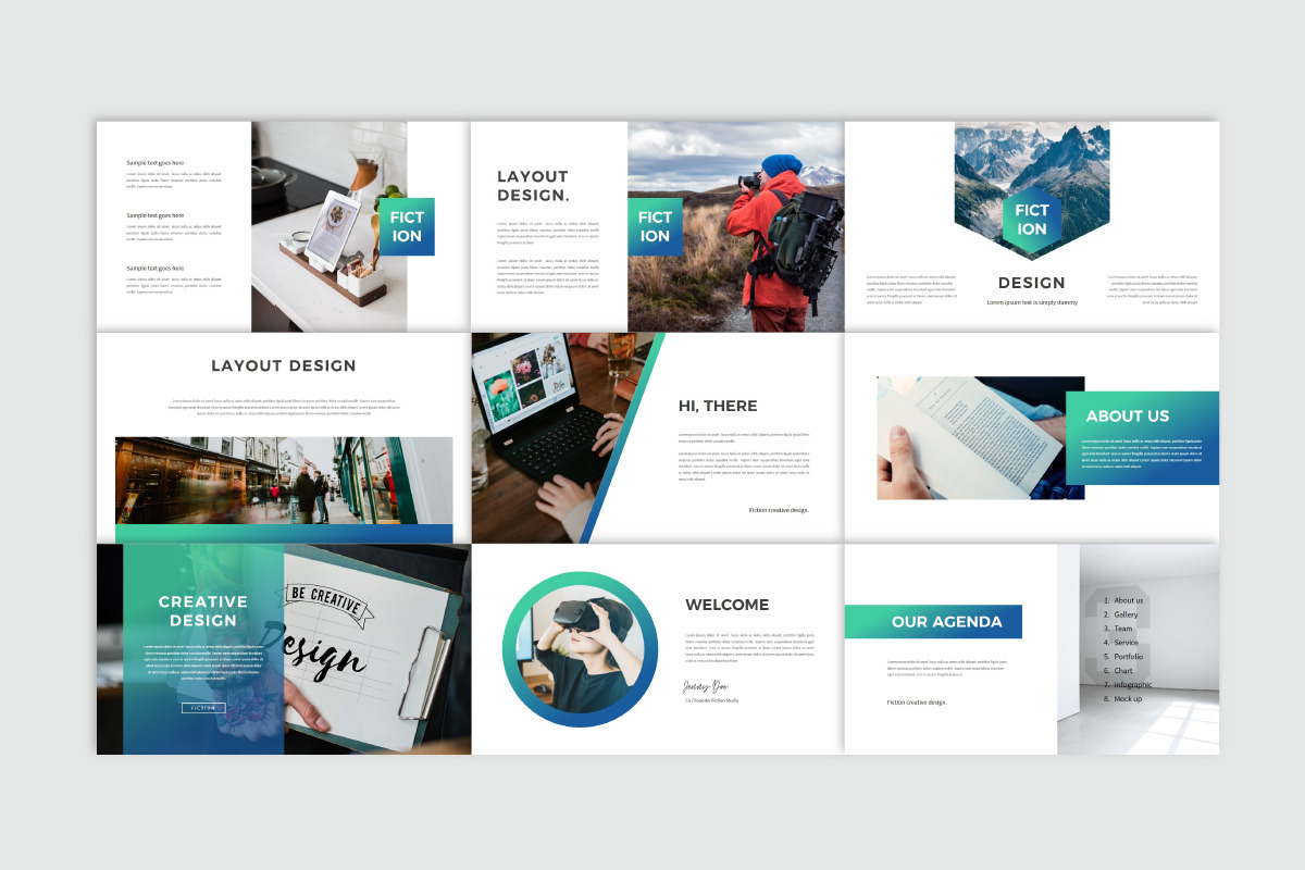Fiction Multipurpose PowerPoint Temp, a Presentation Template by Twntysix (Photo 2 of 5)