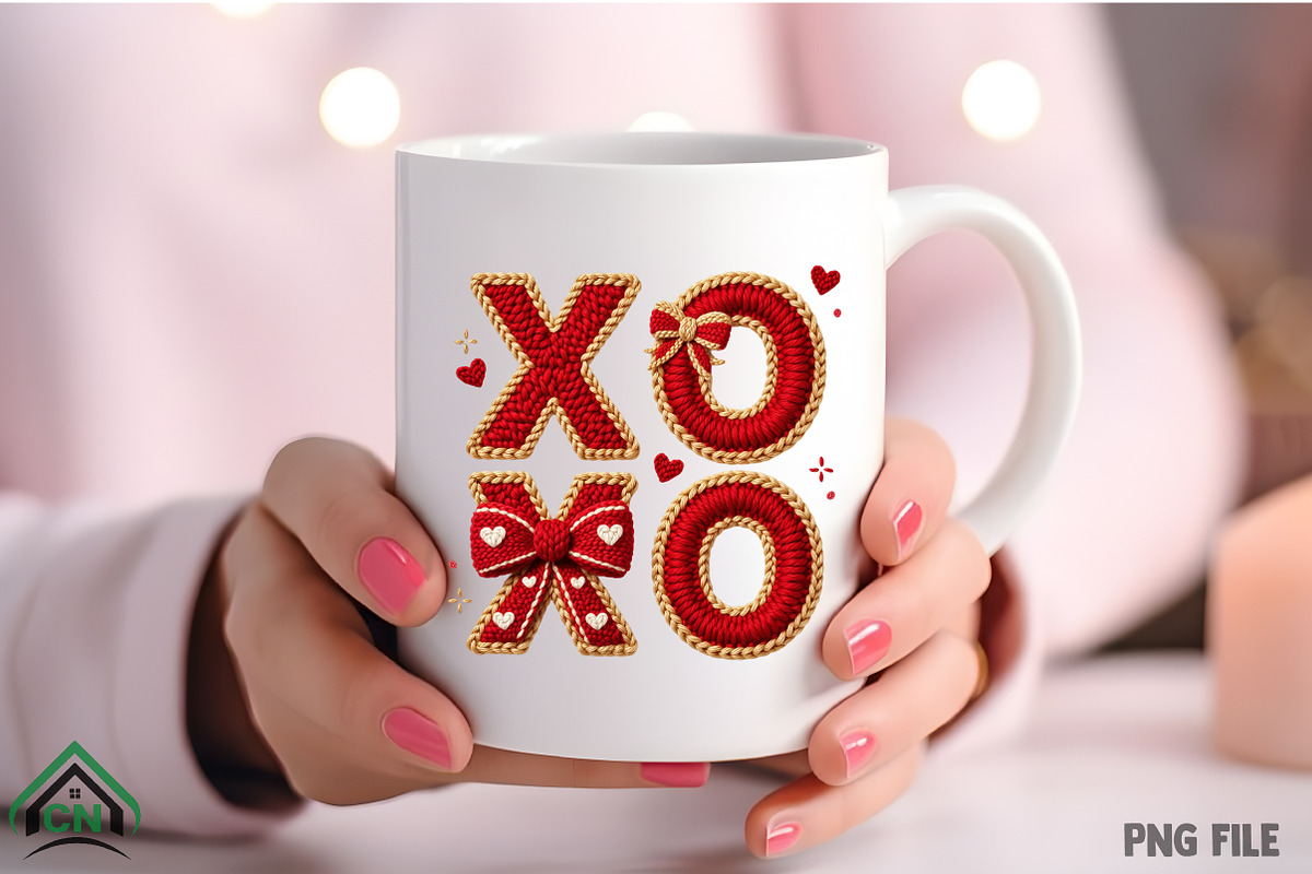 Faux Crochet XOXO PNG, an Illustration by Craft Nest (Photo 4 of 4)