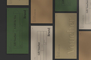 Neutral Toned Voucher Set, a Print Template by wavebreak