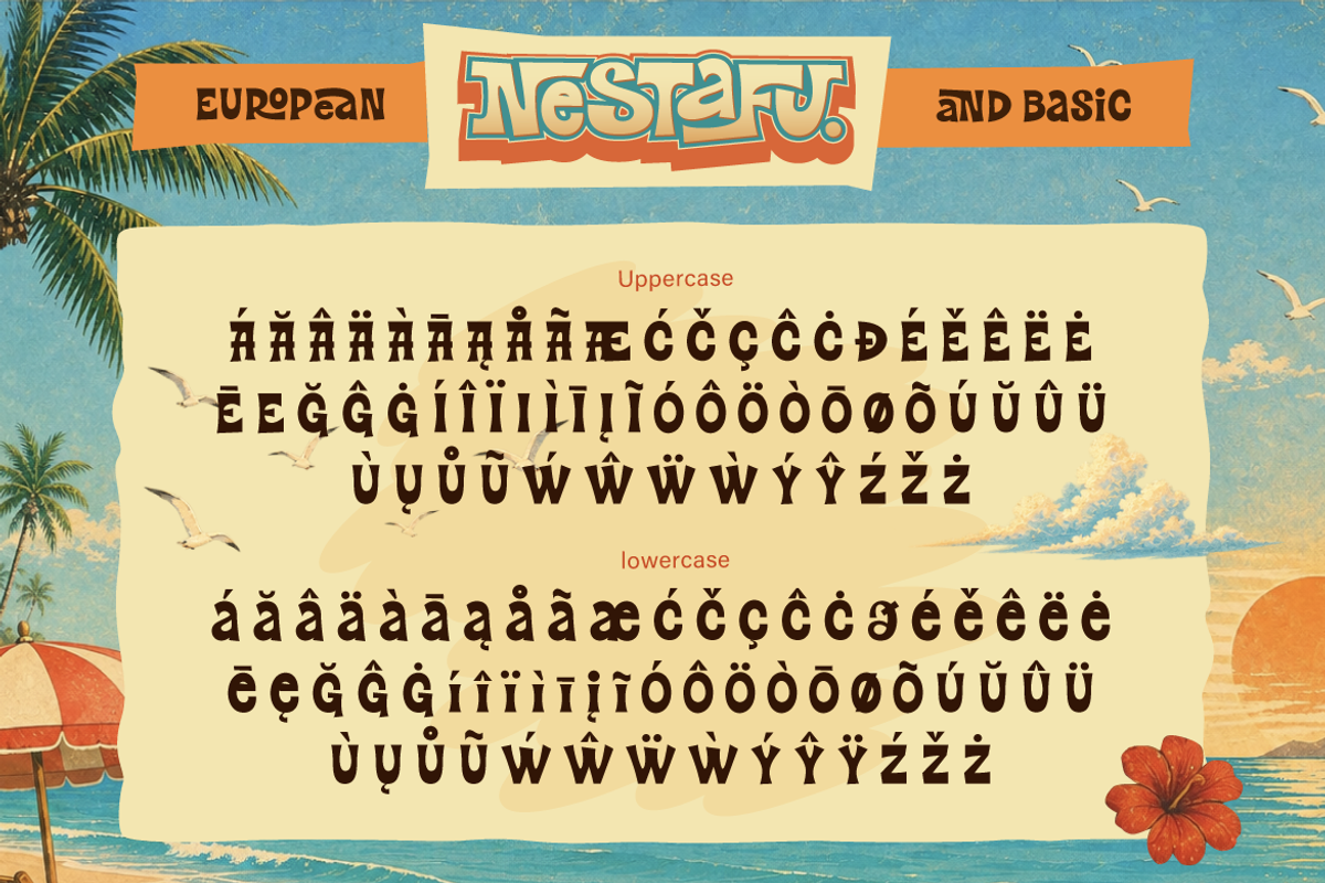 Nestafu - Hawaiian Display Font, a Sans Serif Font by Burntilldead (Photo 11 of 12)