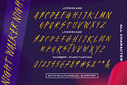 Night Walker - Freestyle Brush Font, a Font by Letterhend Studio (Thumbnail 5 of 9)