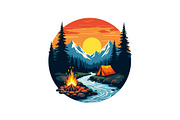 Outdoor Camping Badge Bundle, an Object Graphic by Gfx_Store (Thumbnail 9 of 13)