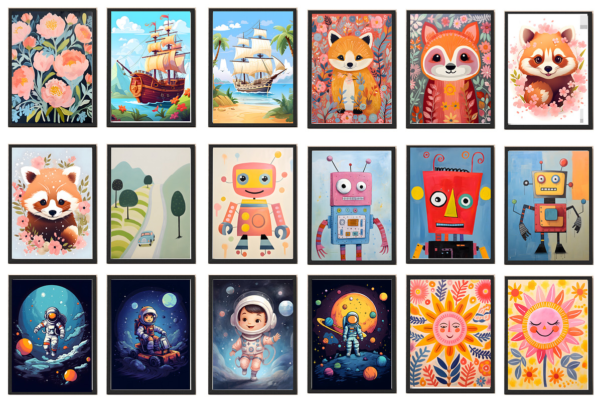 Nursery Wall At, Kids Room Wall Art, a Wallpaper Photo by Chipshpow Graphics (Photo 9 of 9)