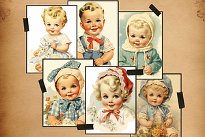 1950s Vintage Baby Picture Cards