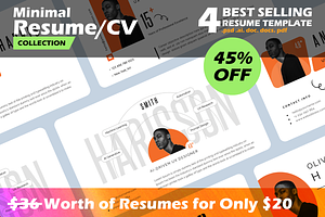 Resume/CV Bundle, a Resume Template by Reuix Studio