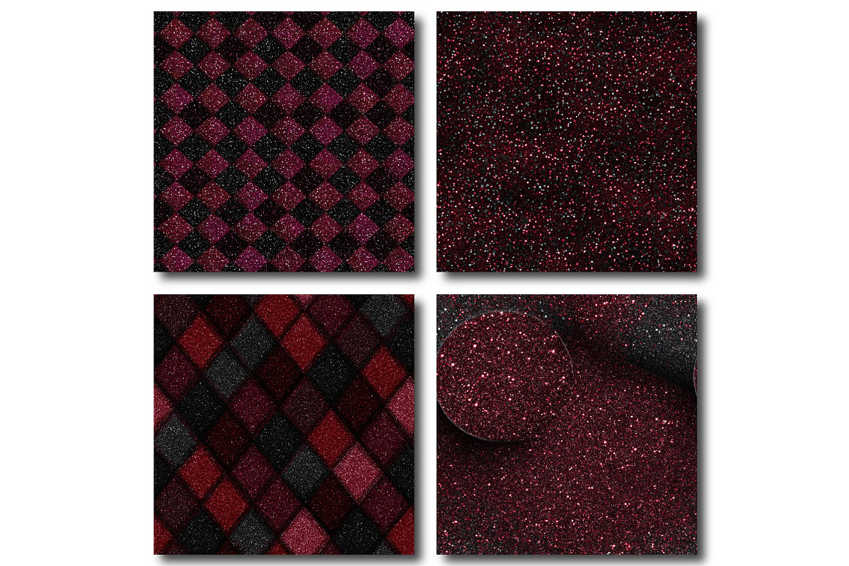 Burgundy and Black Glitter Digital, a Texture Illustration by DreamPrint404 (Photo 3 of 4)