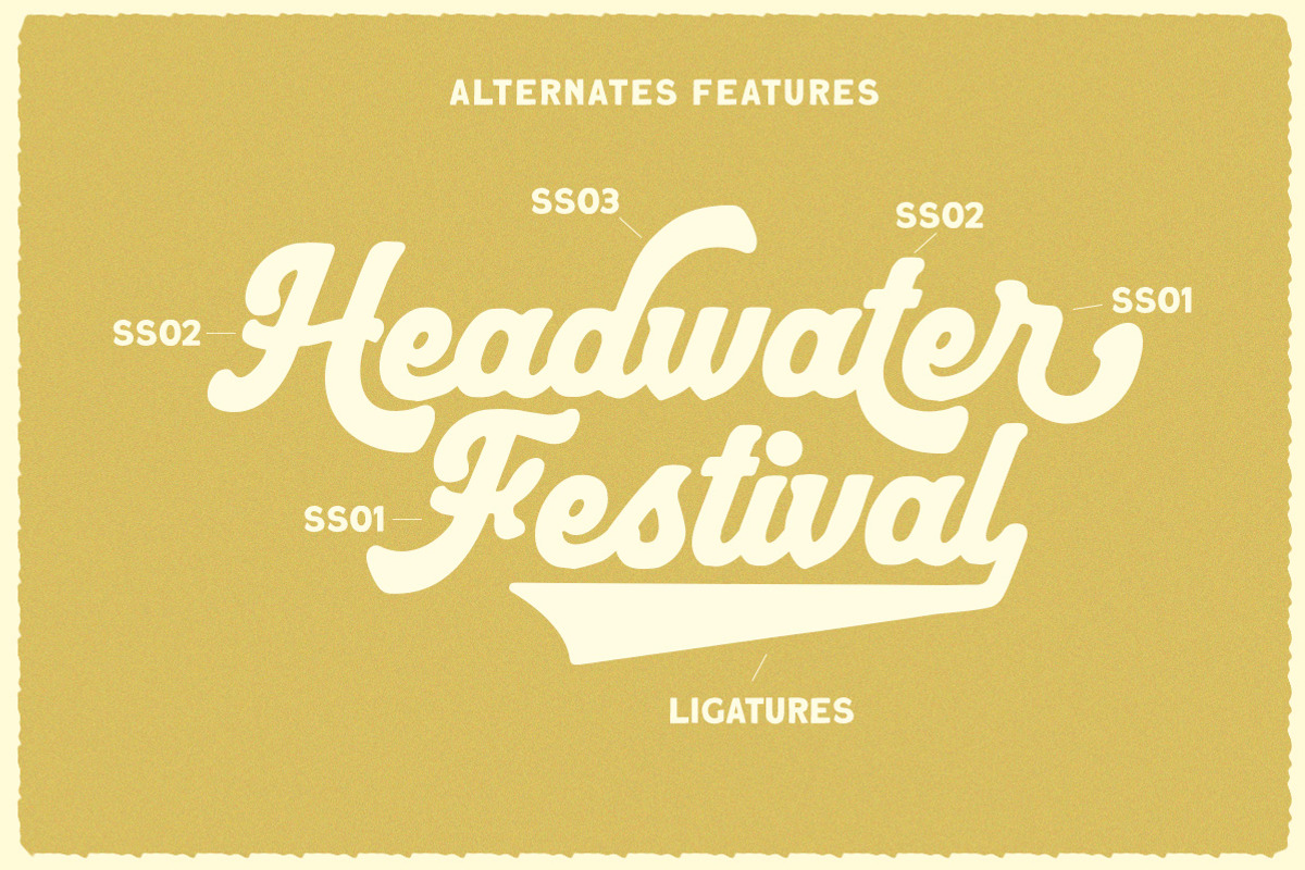 Tasty Parade Retro Font Duo, a Script Font by Letterhend Studio (Photo 10 of 12)