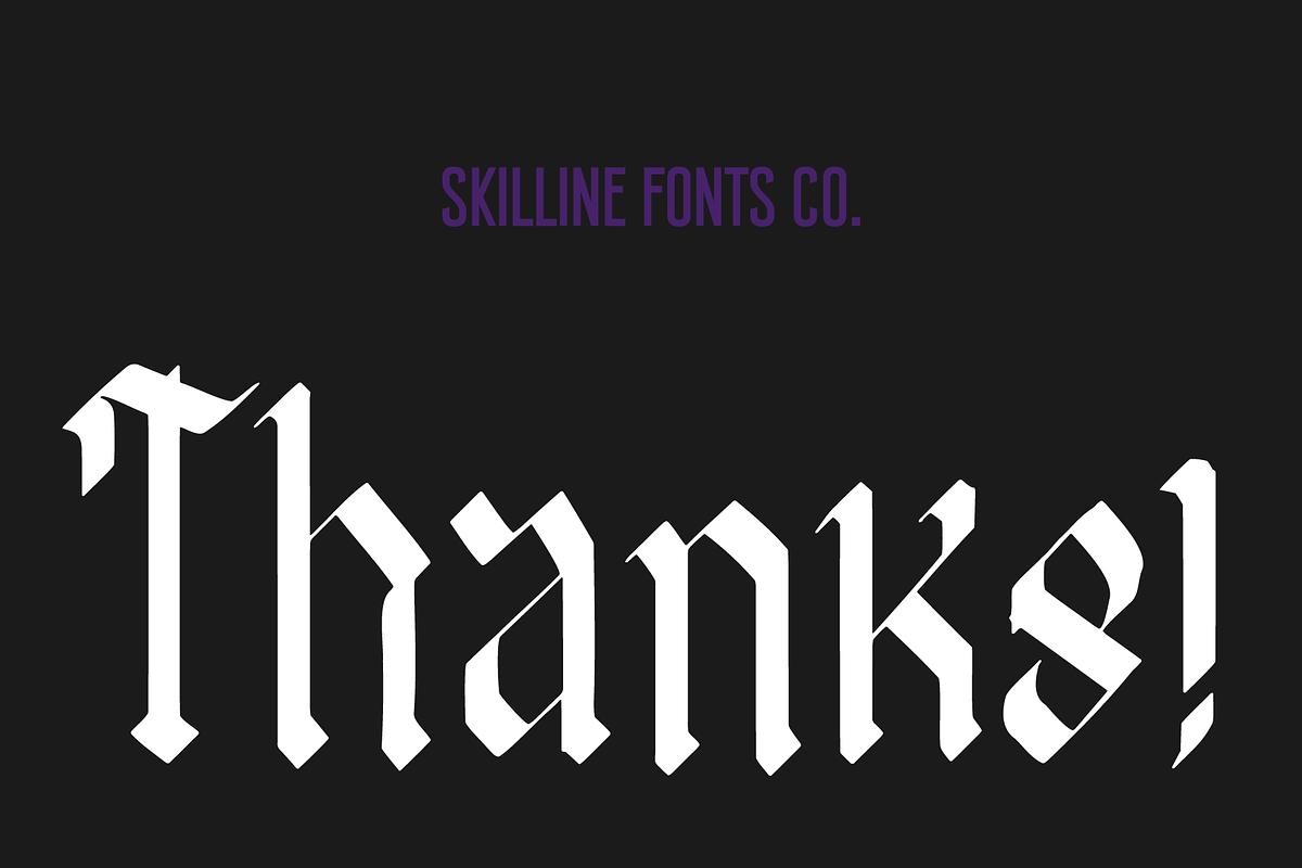 SFC Abyssal, a Blackletter Font by Skilline Supply Co. (Photo 5 of 5)
