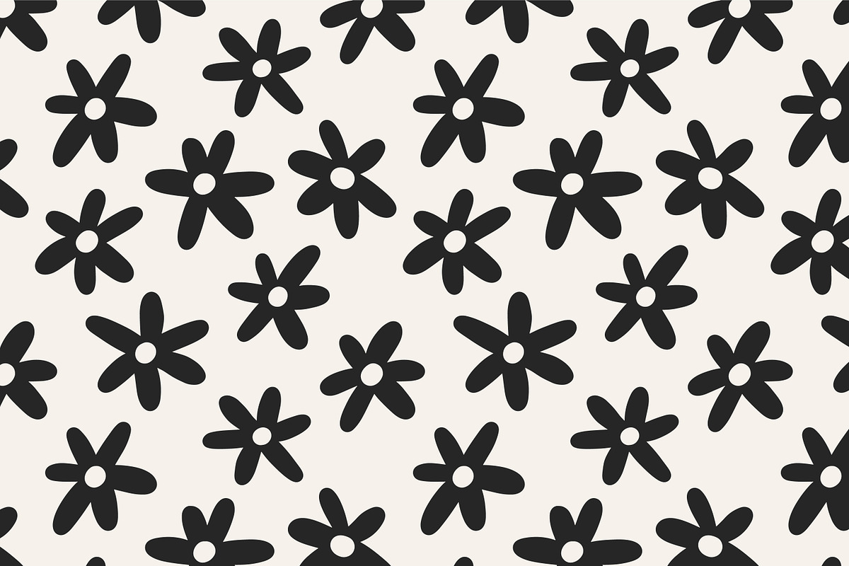 Floral seamless daisy patterns set, a Pattern Graphic by Good Studio
